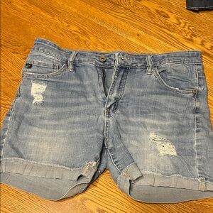 KanCan Sky Blue Denim Shorts